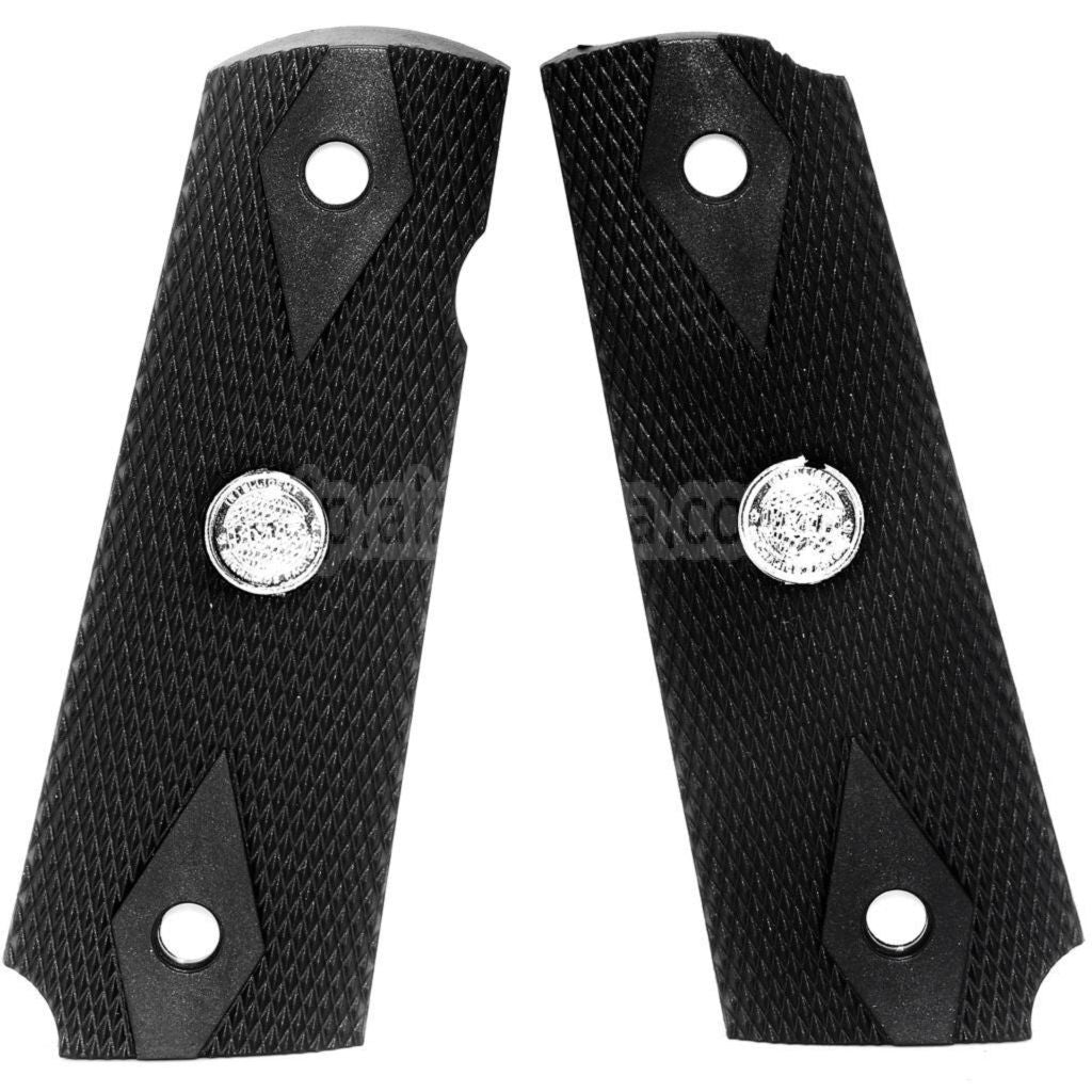 プラスチックグリップカバー (さまざまなスタイル) ダブルベルアーミー AW WE KJ 東京マルイ M1911 M.E.U シリーズ70 M45A1 ウォリアー GBB ピストル用 ブラック