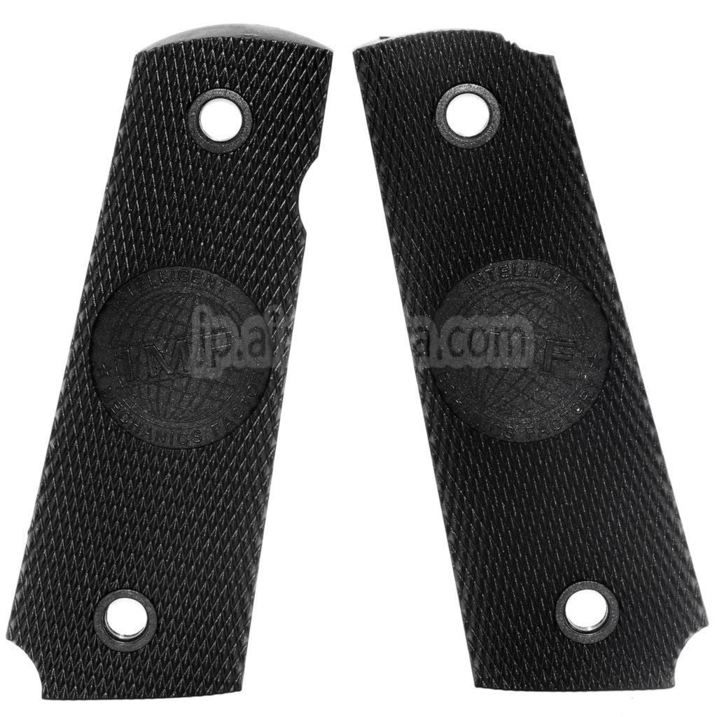 プラスチックグリップカバー (さまざまなスタイル) ダブルベルアーミー AW WE KJ 東京マルイ M1911 M.E.U シリーズ70 M45A1 ウォリアー GBB ピストル用 ブラック