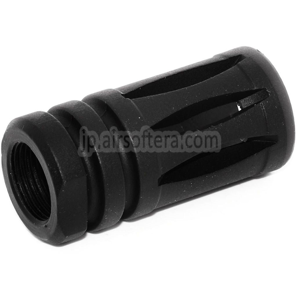45mm バードケージ M4 M16 マズルブレーキ フラッシュハイダー -14mm CCW 反時計回り ネジ式バレル ライフル用 ブラック