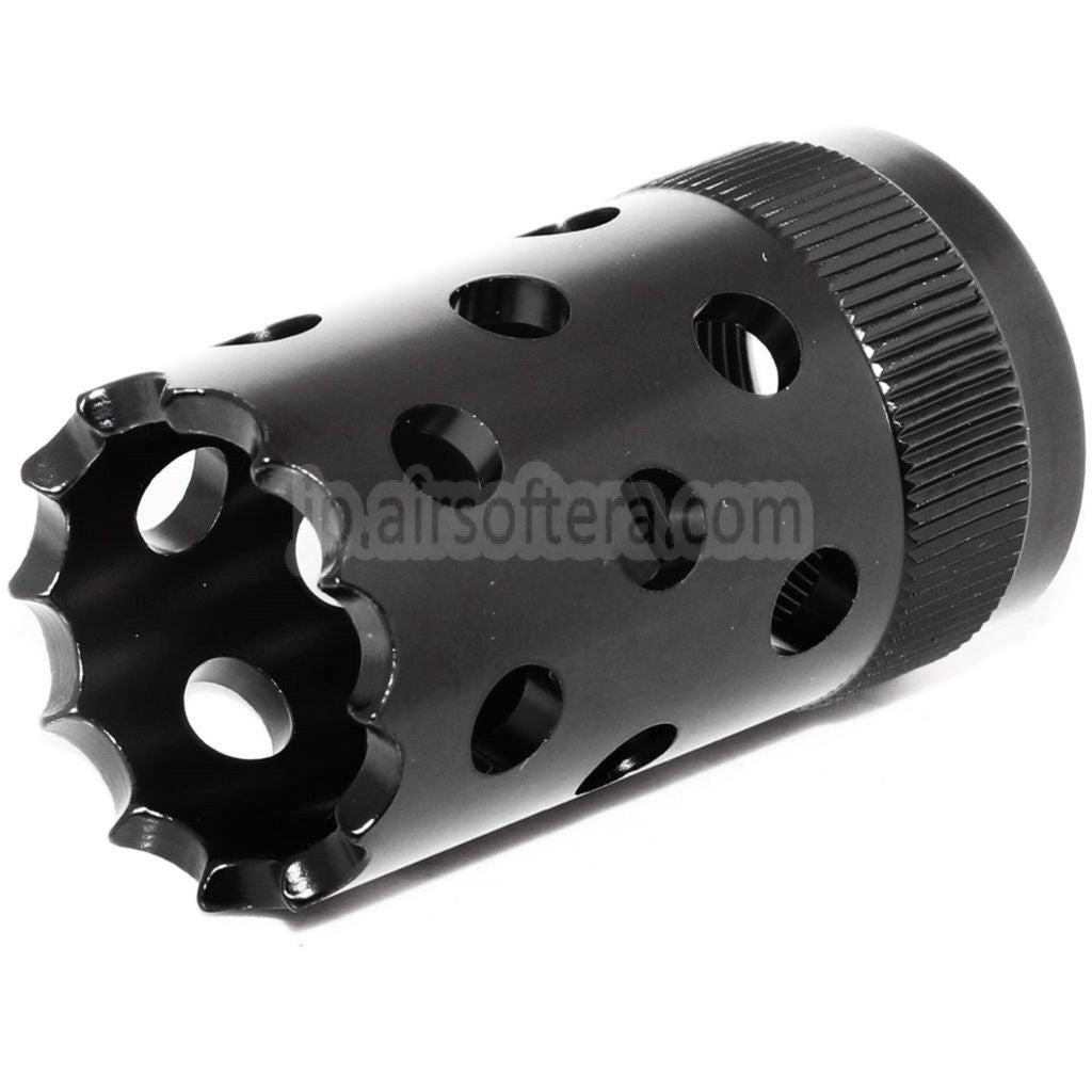 50mm スポーツタクティカル M3ショットガンマズルブレーキフラッシュハイダー -22mm逆ネジバレルライフル対応 ブラック