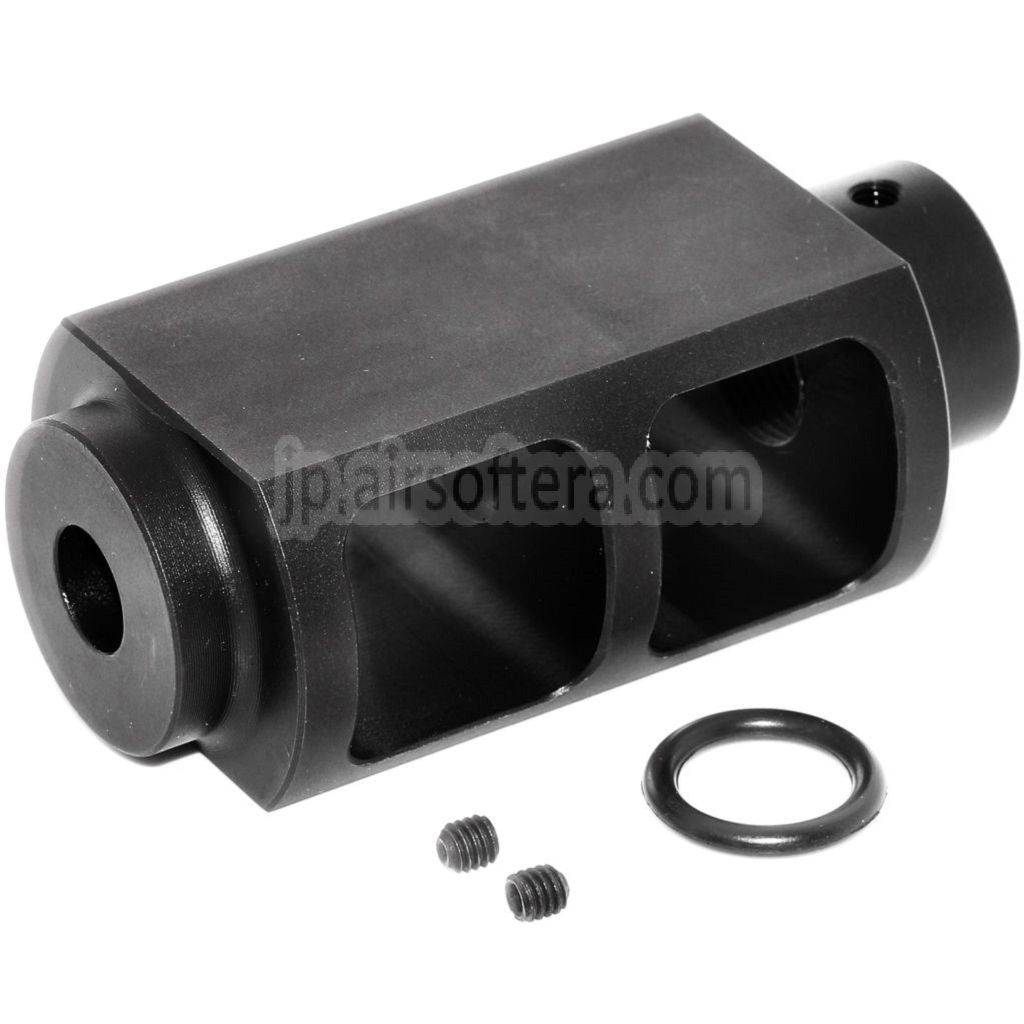 76mm M700 タクティカルボルトアクションスナイパーマズルブレーキフラッシュハイダー -14mm逆ネジバレルライフル対応 ブラック