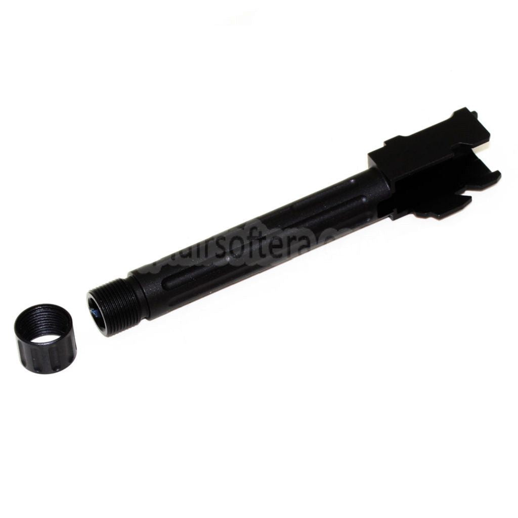 5KU 9INEスタイル スレッドアウターバレル - 14mm逆ネジ 東京マルイ G17 GBBピストルに適合