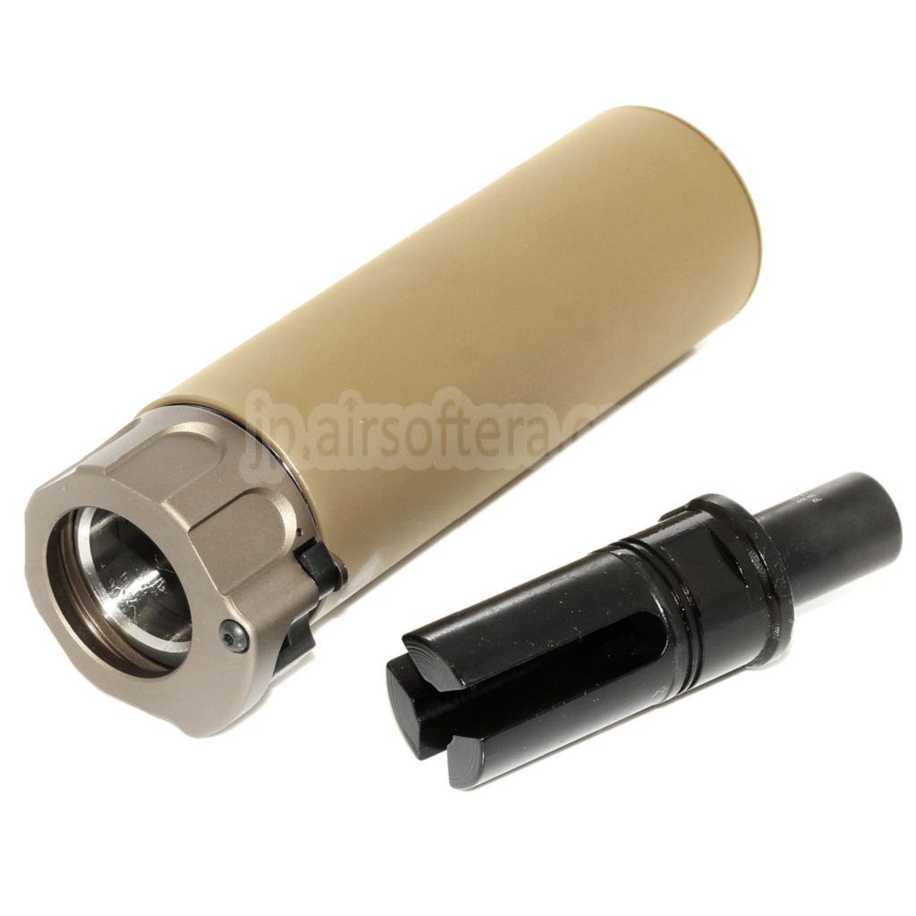 5KU 133mm SOCOM46 ミニサプレッサー サイレンサー（フラッシュハイダー付き）+12mm CW 時計回りネジ式バレルライフル用