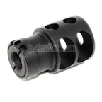 5KU DTK-2スタイルマズルブレーキフラッシュハイダー -14mm CCW 反時計回りネジ式バレルライフル エアソフトガン対応 ブラック