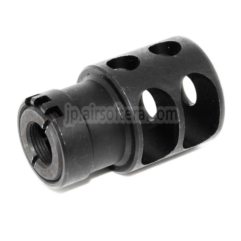 5KU DTK-2スタイルマズルブレーキフラッシュハイダー -14mm CCW 反時計回りネジ式バレルライフル エアソフトガン対応 ブラック