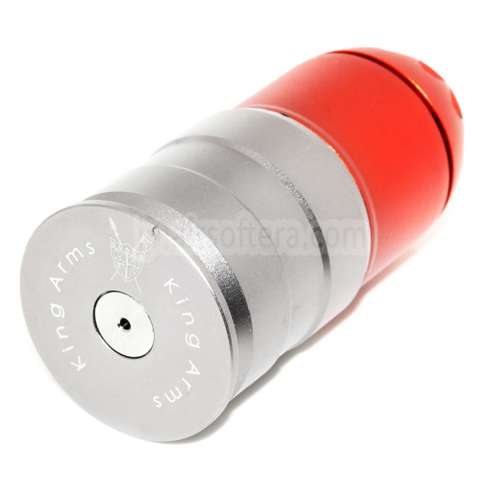 KING ARMS 84発40mm CO2グレネードガスカートリッジシェル 3個入り バージョンIV オレンジレッド/グレー