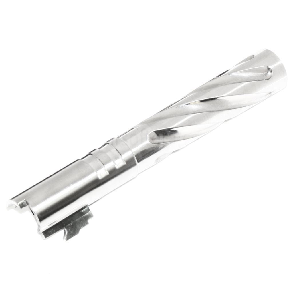 5KU 5インチ ステンレススチール製トルネードスタイルスパイラルアウターバレル +11mm CW 東京マルイ HI-CAPA 5.1 GBBピストル対応