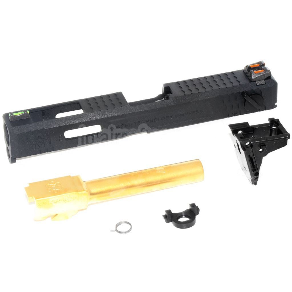 ARCHIVES CUSTOM WE (WE-TECH)  バレルスライド（ハンマー、フロントリアファイバーオプティックサイト付き）AW/WE 東京マルイ G18C 対応GBBピストル エアソフトガン
