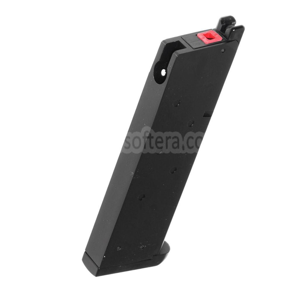 ARMORER WORKS AW 16発タクティカルガスマガジン EMG SAI RED / AW NEシリーズ / WE シングルスタック 1911シリーズ GBBピストル対応 エアソフト ブラック