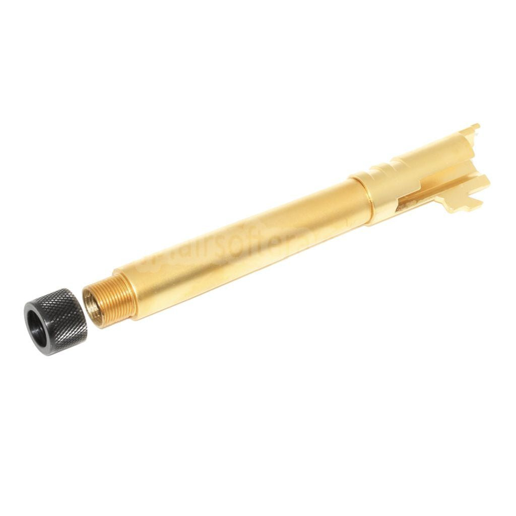 EMGライセンス取得済み STI™ DVC 3-GUN 132mm/138mm アウターバレル バレルカバー付き EMG DVC 3-GUN / AW / WE / 東京マルイ HI-CAPA 5.4バリアント GBBピストル対応 ゴールド