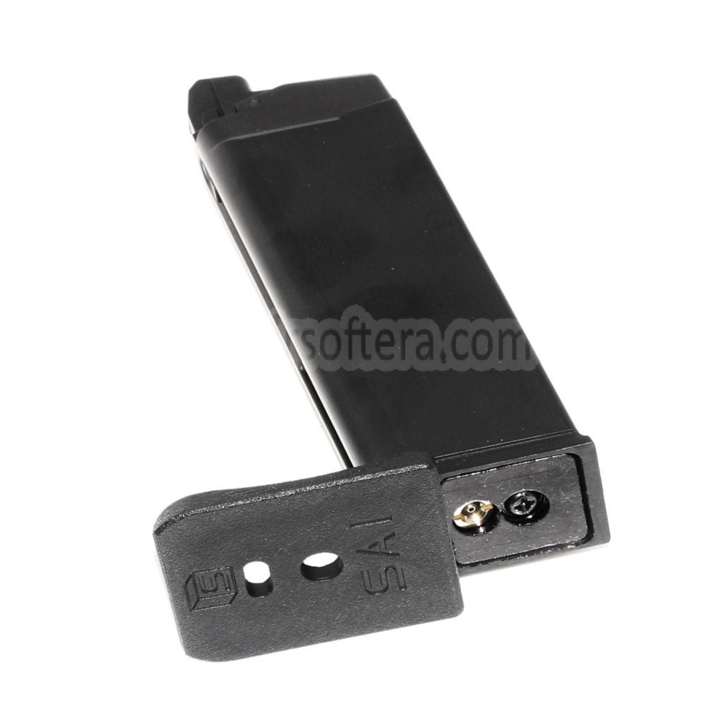 EMGライセンス取得 SAI™ BLU COMPACT 23発ガスマガジン G19 G23 G26シリーズGBBピストル対応 エアソフトガン ブラック