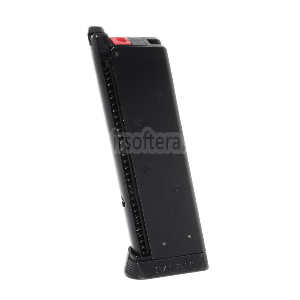 EMGライセンスSAI™ RED 16発タクティカルガスマガジン EMG SAI RED / AW NEシリーズ / WEシングルスタック1911シリーズGBBピストルに適合 エアソフト ブラック