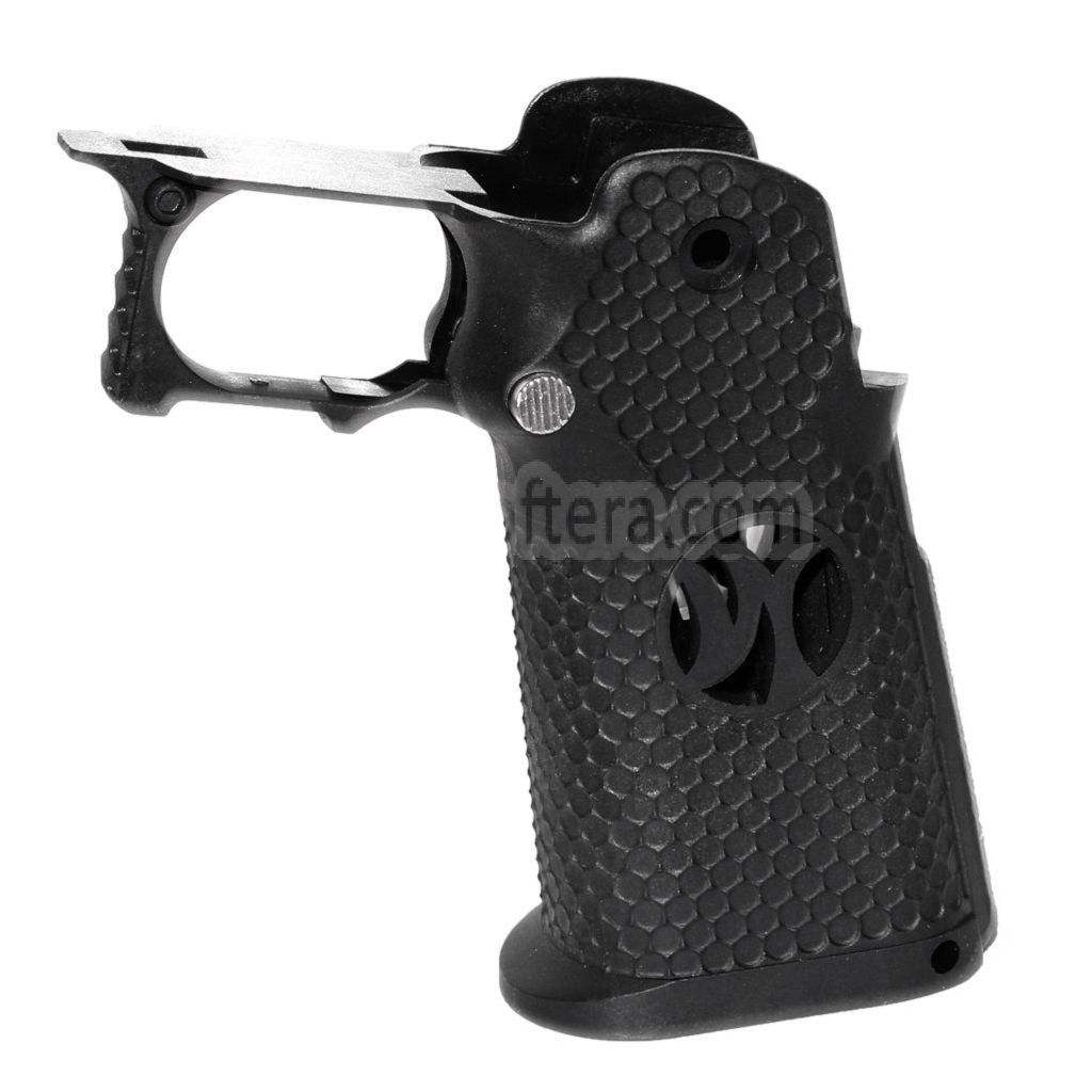 ARMORER WORKS AW HX #3 ヘキサゴンEMG、AW、WE、東京マルイHI-CAPAシリーズGBBピストル用ピストルグリップ ブラック
