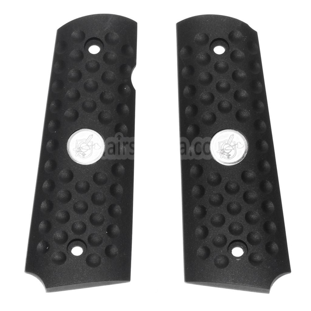 WE (WE-TECH) Knight Hawk プラスチックグリップカバー DOUBLE BELL ARMY AW WE KJ 東京マルイ M1911 M.E.U シリーズ70 M45A1 WARRIOR GBB ピストル エアガンに適合 ブラック