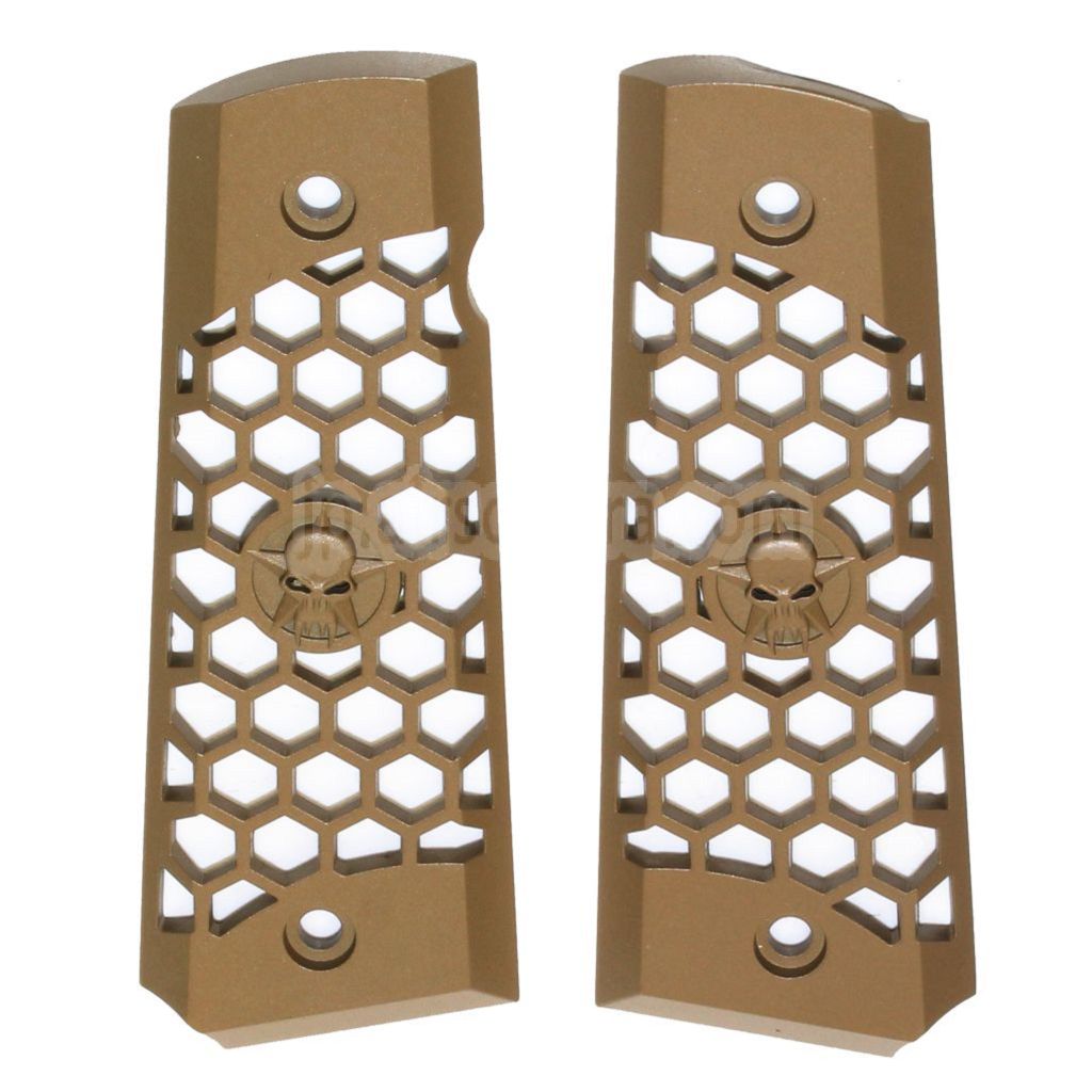 WE (WE-TECH) 六角カット プラスチックグリップカバー DOUBLE BELL ARMY AW WE KJ 東京マルイ M1911 M.E.U シリーズ70 M45A1 WARRIOR GBB ピストル エアソフトガンに適合