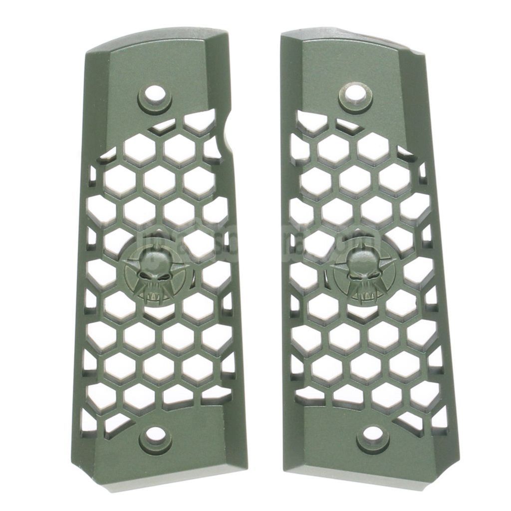 WE (WE-TECH) 六角カット プラスチックグリップカバー DOUBLE BELL ARMY AW WE KJ 東京マルイ M1911 M.E.U シリーズ70 M45A1 WARRIOR GBB ピストル エアソフトガンに適合