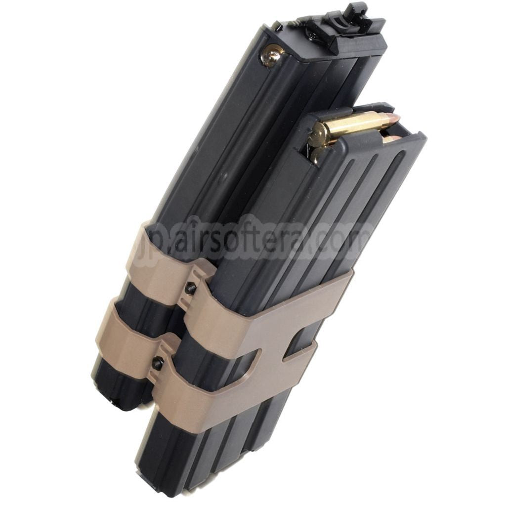 WE (WE-TECH) 80発ガスダブルマガジン WE「オープンボルトタイプ」 L85 / SCAR-L / R5C / T65 / HK416 / AR M4 M16 GBBライフル対応 エアソフトガン ブラック