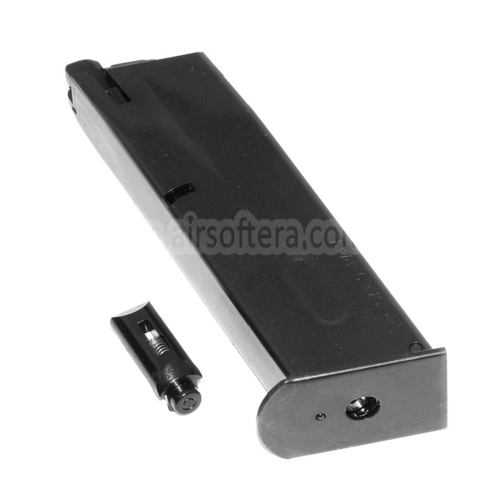 WE (WE-TECH) 26発ガスマガジン スチールハウジング AW MBシリーズ / KJW / 東京マルイ / WE 902 M9 M92 GBBピストル対応 エアソフトガン ブラック
