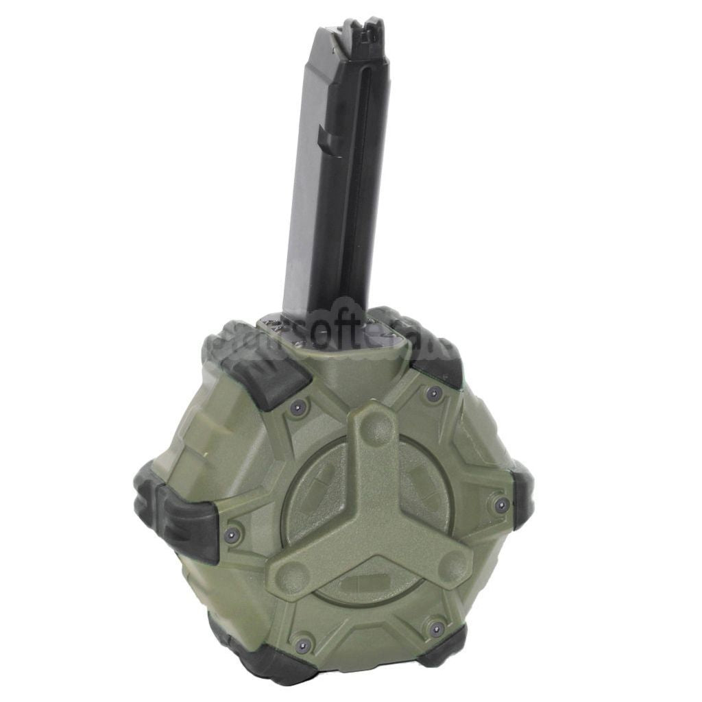 WE (WE-TECH) 350発ガスドラムマガジン G17 G18C Gシリーズ GBBピストル対応