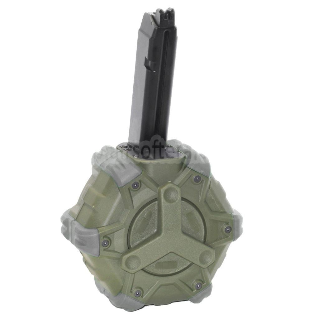 WE (WE-TECH) 350発ガスドラムマガジン G17 G18C Gシリーズ GBBピストル対応