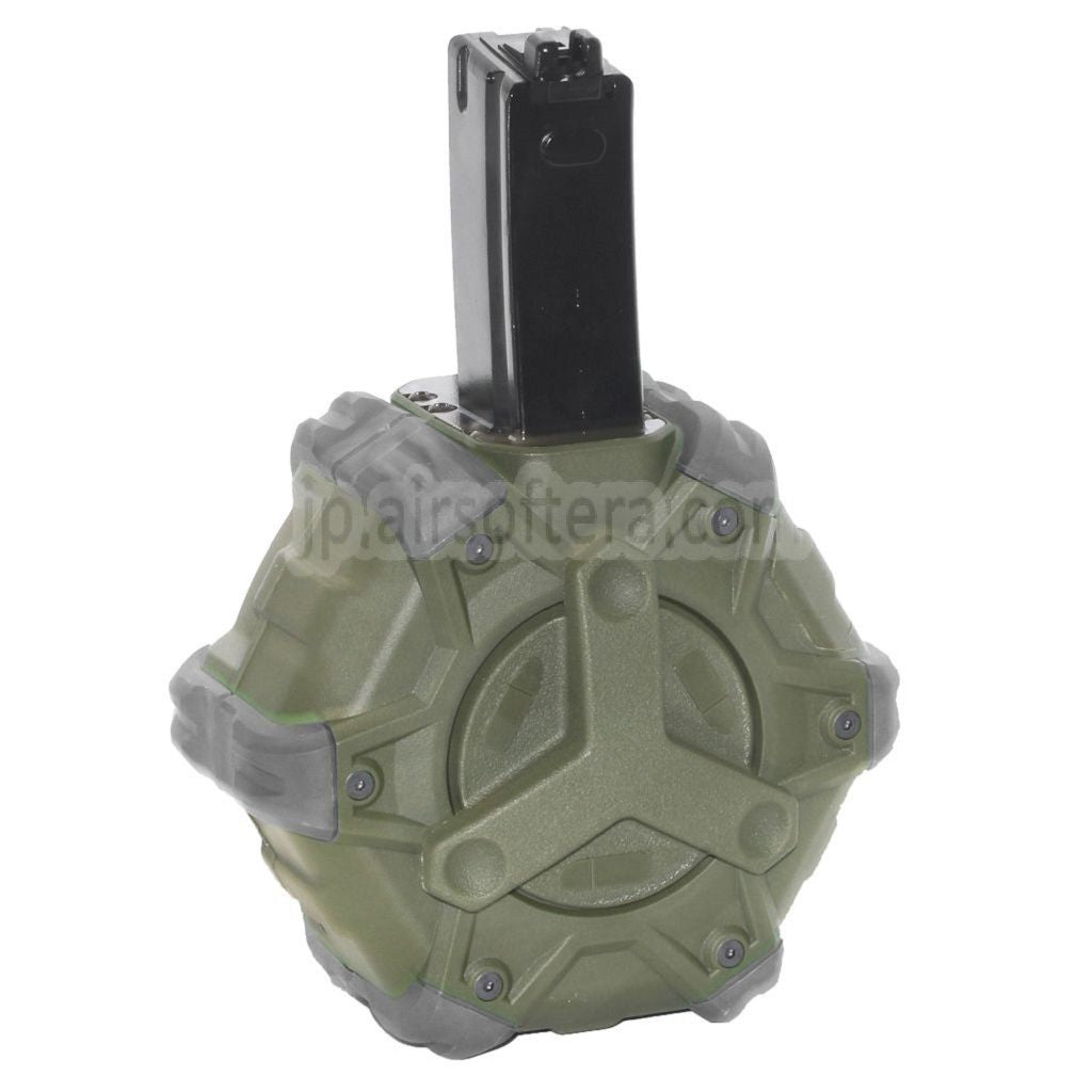 WE (WE-TECH) 350発ガスドラムマガジン WE AP APACHE MP5シリーズ GBBライフル対応