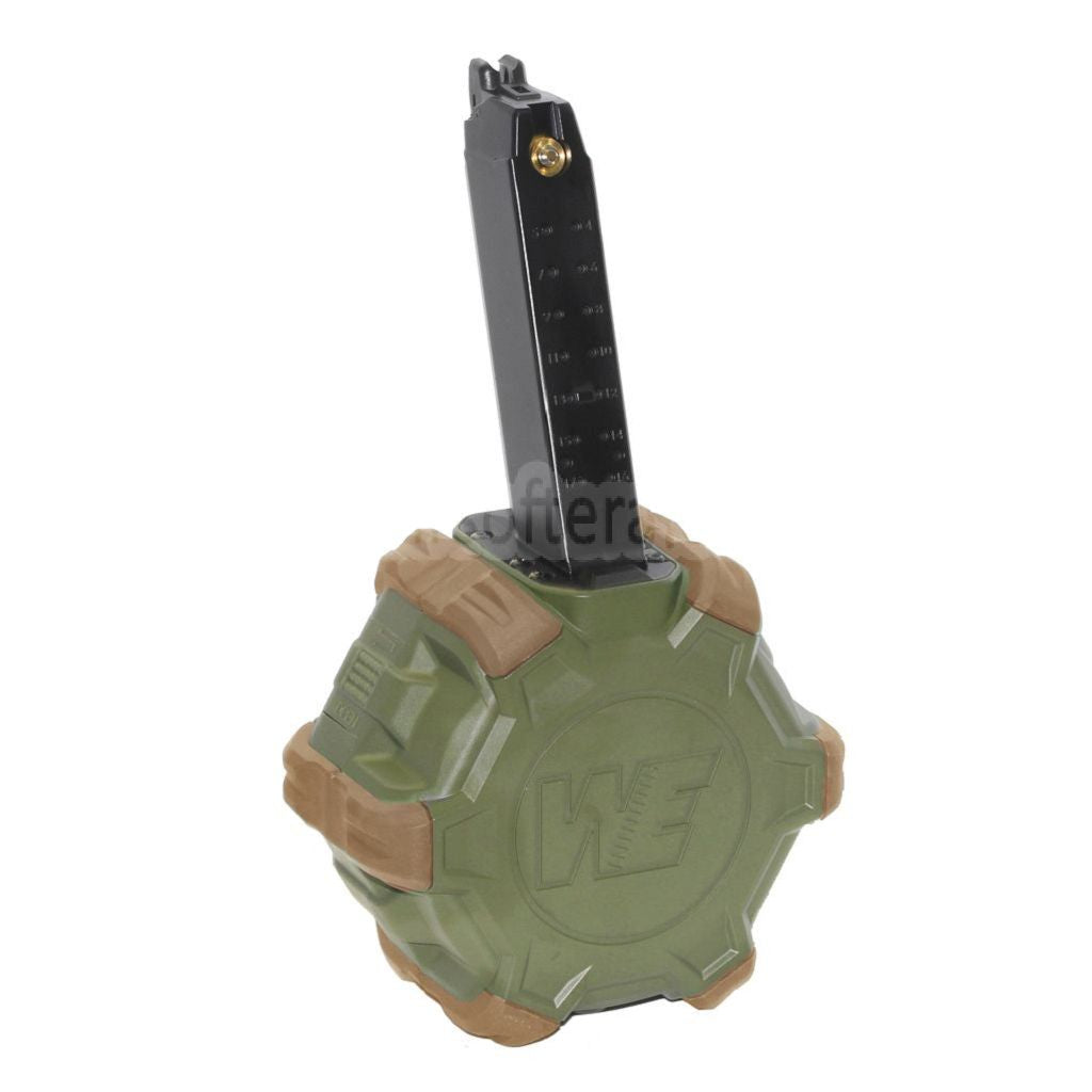 WE (WE-TECH) 350発ガスドラムマガジン G17 G18C Gシリーズ GBBピストル対応