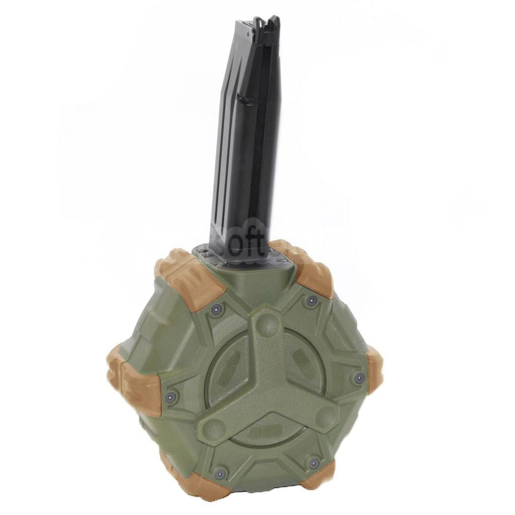 WE (WE-TECH) 350発ガスドラムマガジン HI-CAPA GBBピストル対応