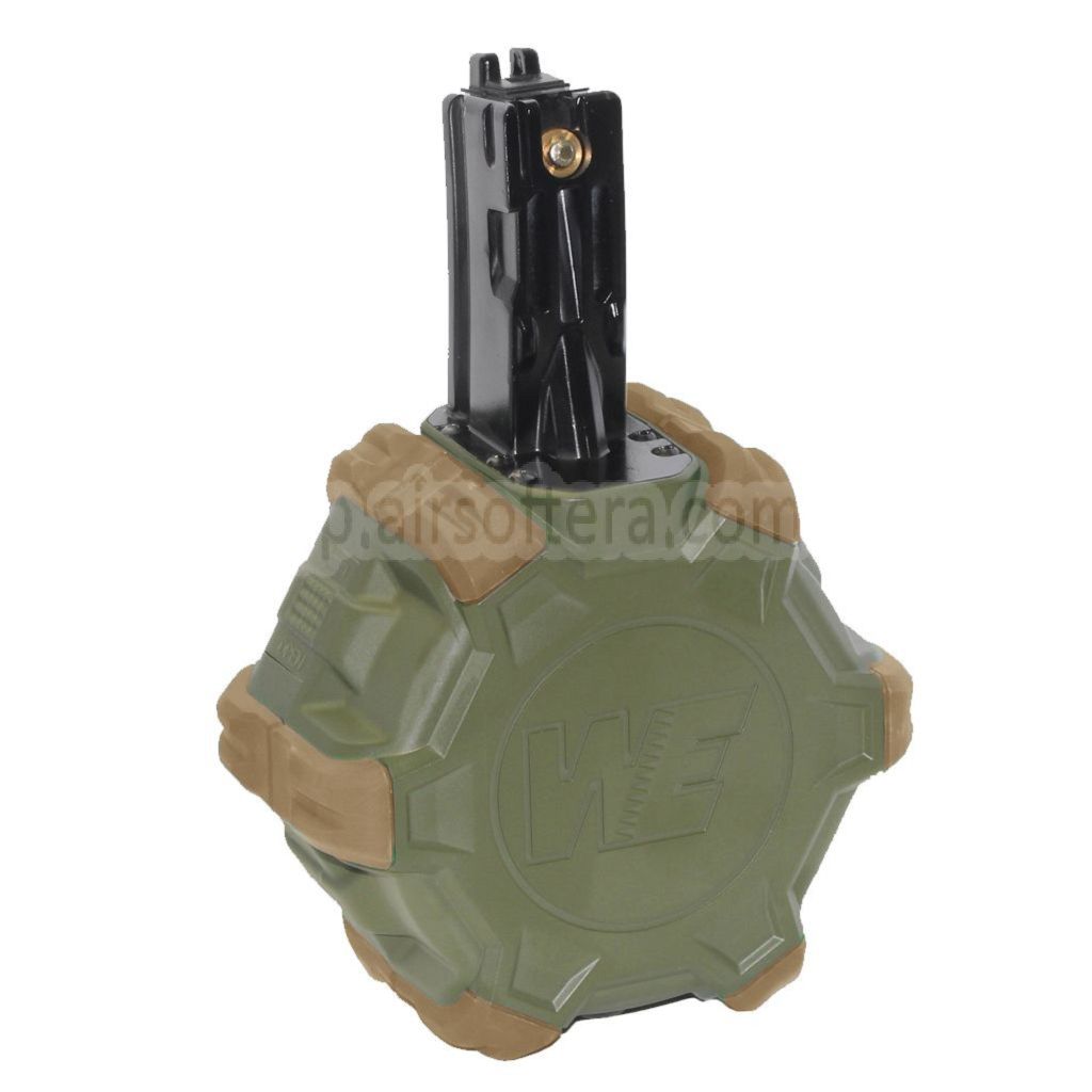 WE (WE-TECH) 350発ガスドラムマガジン WE AP APACHE MP5シリーズ GBBライフル対応