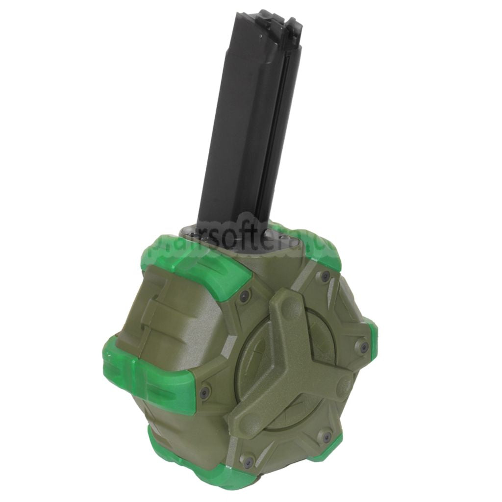 WE (WE-TECH) 350発ガスドラムマガジン WE PCCタイプ 888/888C/RARS/R5C/M4/M16シリーズ GBBライフル対応