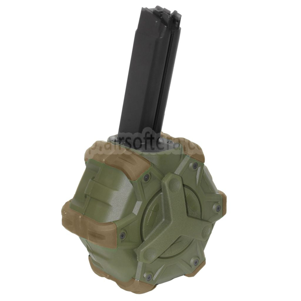 WE (WE-TECH) 350発ガスドラムマガジン WE PCCタイプ 888/888C/RARS/R5C/M4/M16シリーズ GBBライフル対応