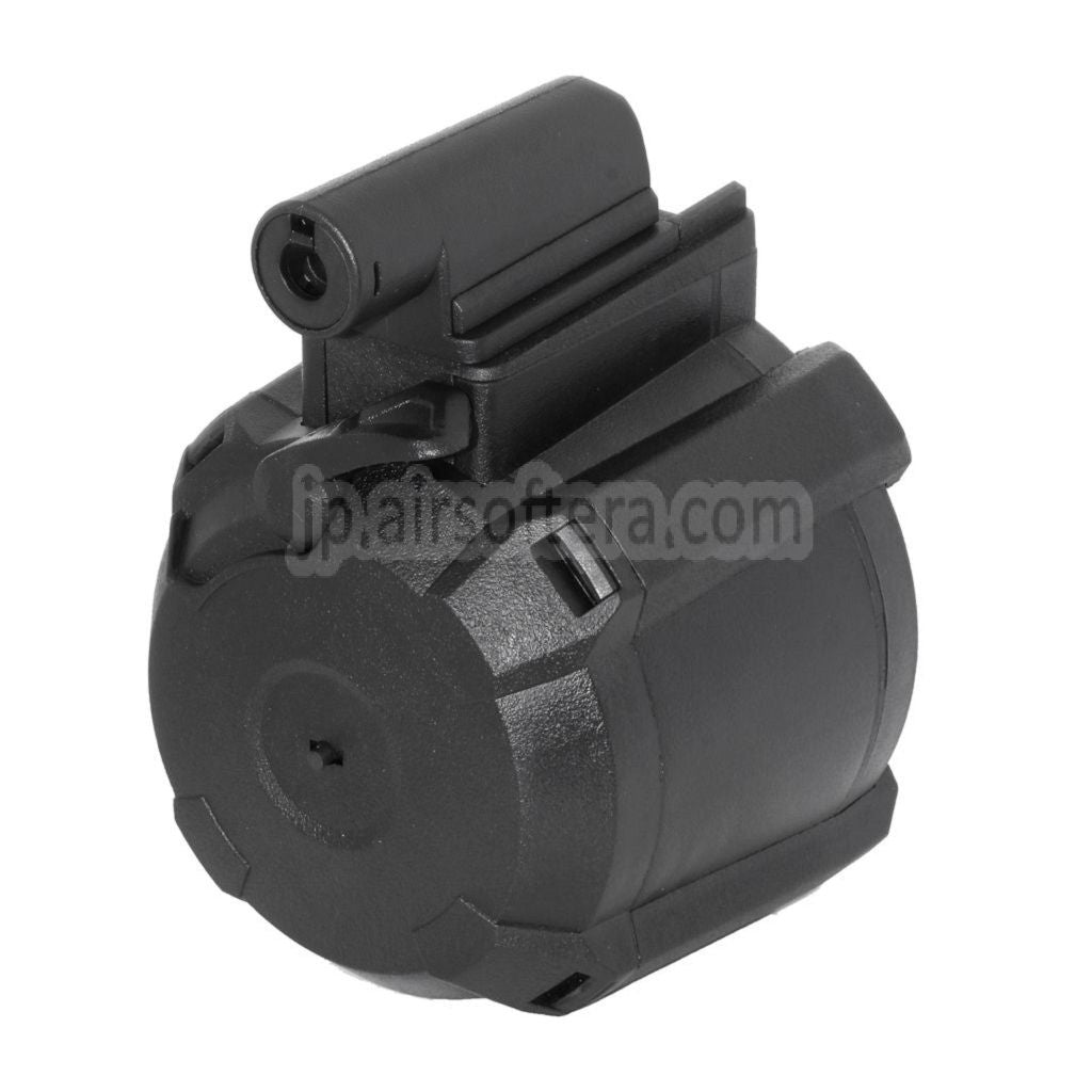 BATTLEAXE 1400発電動ドラムマガジン CYMA GOLDEN EAGLE Double Eagle 東京マルイ M870 ショットガン エアガン対応 ブラック