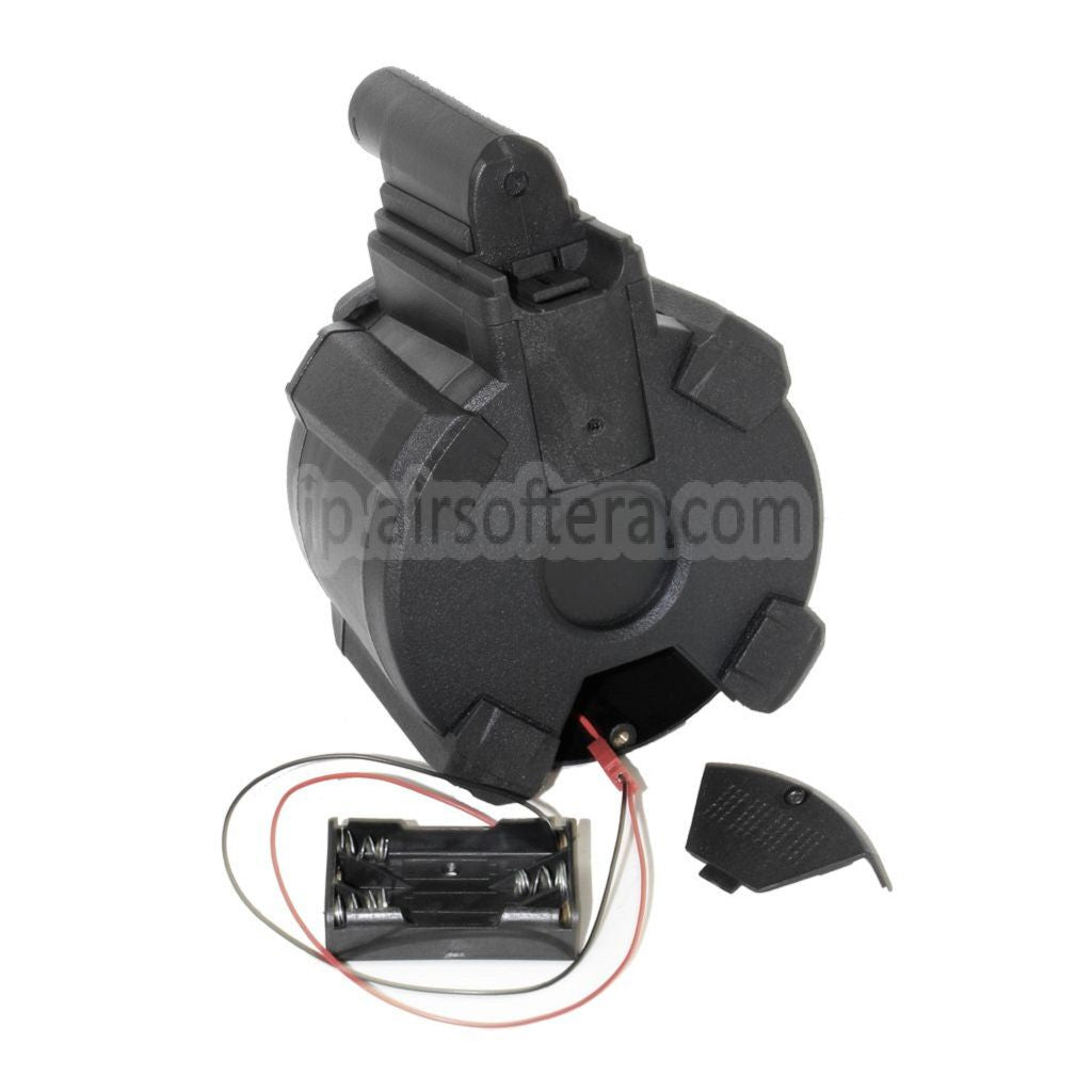 BATTLEAXE 1400発電動ドラムマガジン CYMA GOLDEN EAGLE Double Eagle 東京マルイ M870 ショットガン エアガン対応 ブラック