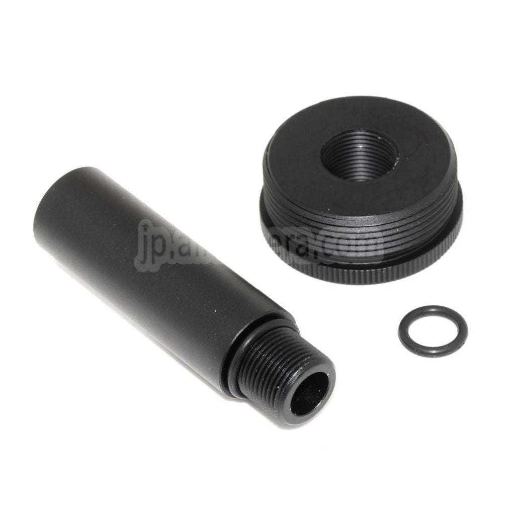 5KU DTK PUTNIK モックサプレッサー サイレンサートレーサーアダプター +36mm CW 時計回りネジ ブラック