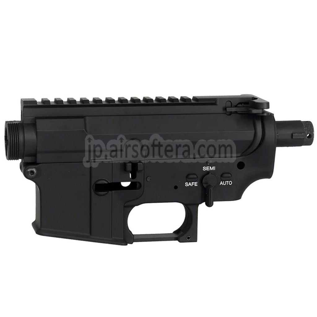 E&C MURスタイル 上部・下部メタルボディレシーバー（20mmトップレール付き）E&C 東京マルイ QD V2 ギアボックス M4 M16シリーズ AEGライフル対応 ブラック