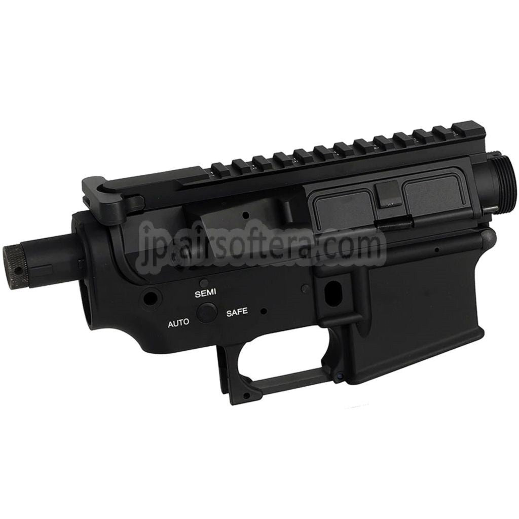 E&C MURスタイル 上部・下部メタルボディレシーバー（20mmトップレール付き）E&C 東京マルイ QD V2 ギアボックス M4 M16シリーズ AEGライフル対応 ブラック