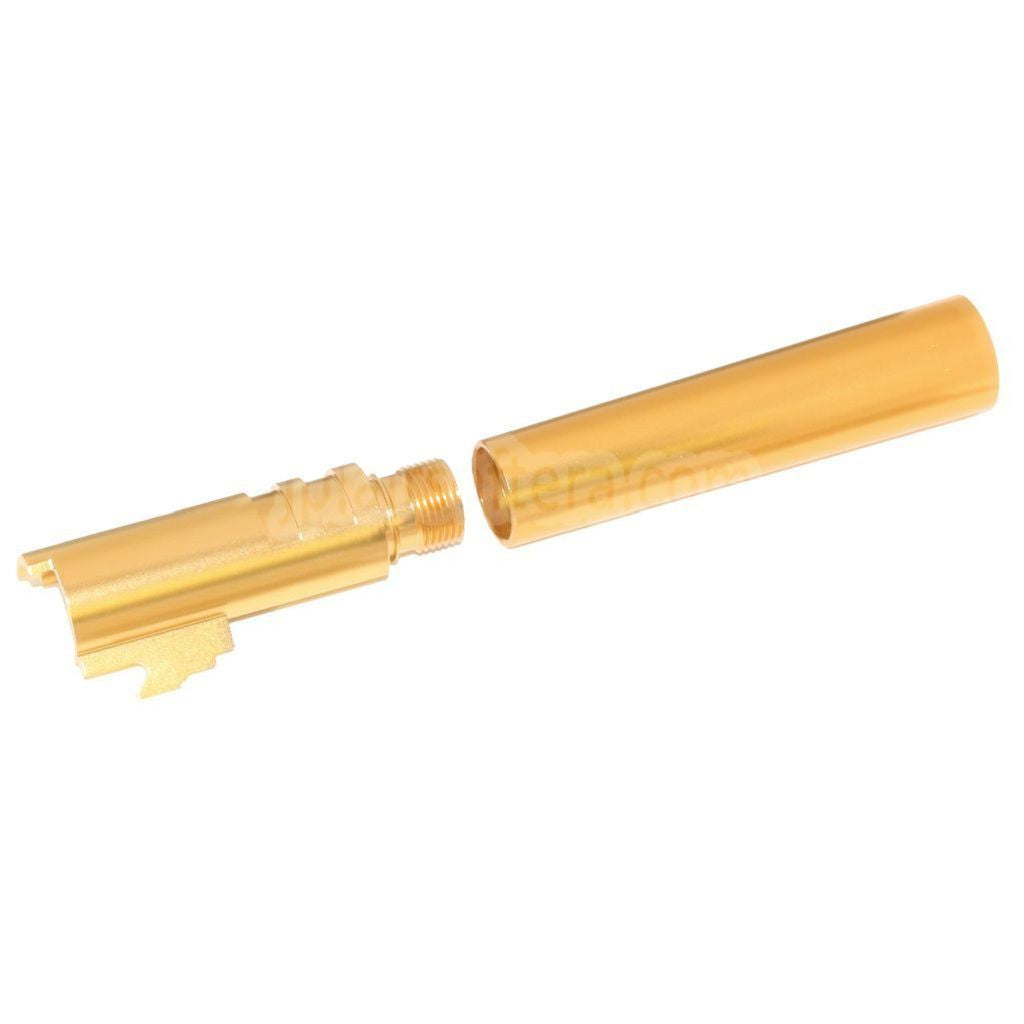 KF AIRSOFT CNCアルミ製ブルスタイルアウターバレル +11mm CW AW WE 東京マルイ HI-CAPA 5.1 GBBピストル対応