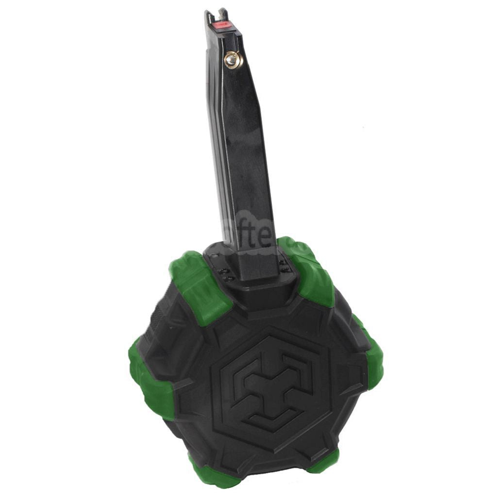 ARMORER WORKS AW カスタム 350発ガスアダプティブドラムマガジン HI-CAPA GBBピストル対応