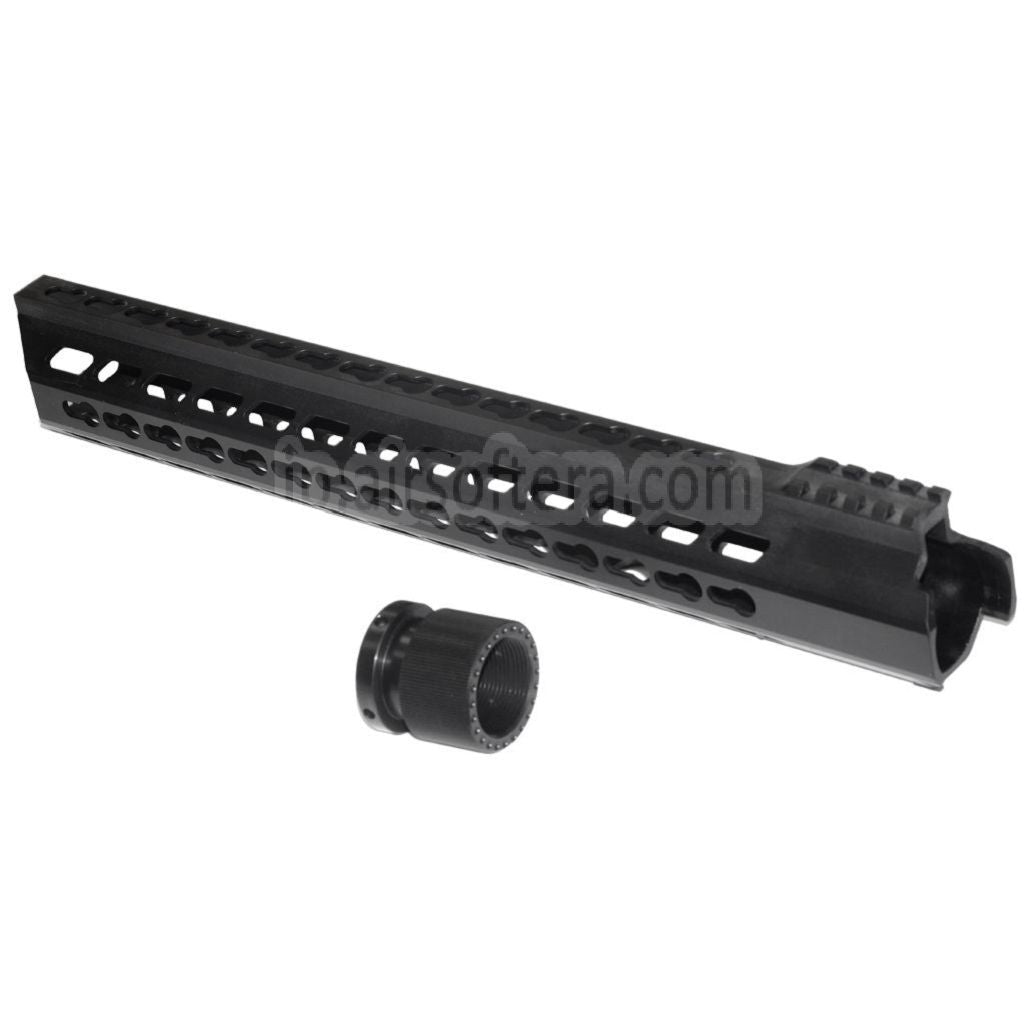 GOLDEN EAGLE 390mm アルミフリーフロート Keymod RAS ハンドガードレールシステム GOLDEN EAGLE 3202 M200 スナイパーライフル エアソフトガン ブラック