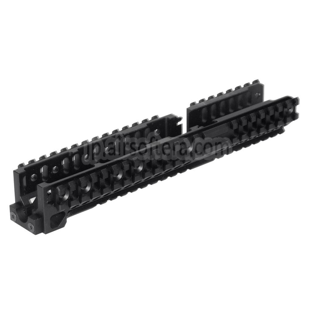 5KU CNC 254mm B30スタイル ロングロワーハンドガードレールシステム CYMA AKM AK74 AK102 AK104 AK105 AKシリーズ AEGライフル エアガン ブラック