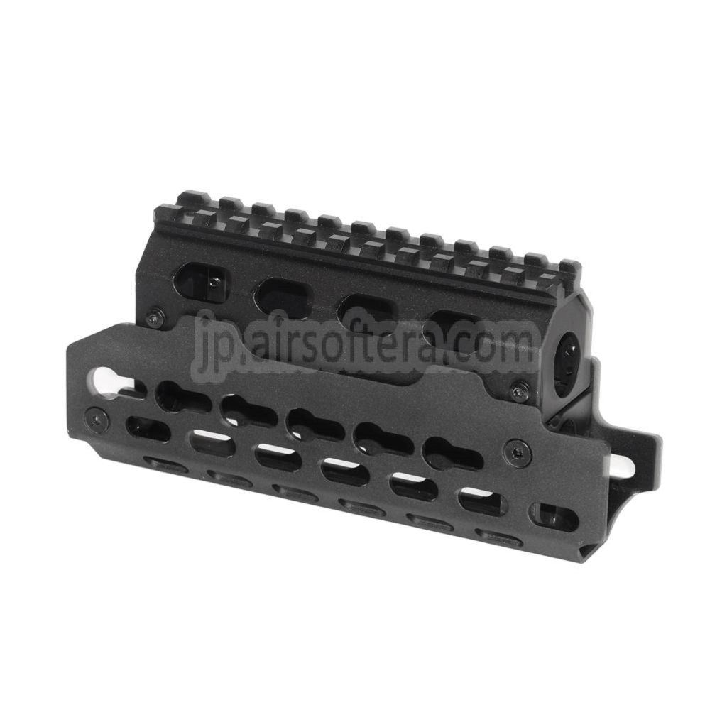 CYMA アルミ KeyMod ハンドガードレールシステム AK74Uシリーズ AEG GBBライフル対応 エアソフトガン ブラック