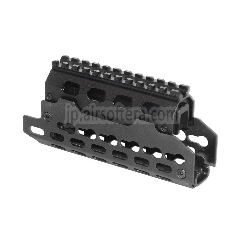 CYMA アルミ KeyMod ハンドガードレールシステム AK74Uシリーズ AEG GBBライフル対応 エアソフトガン ブラック