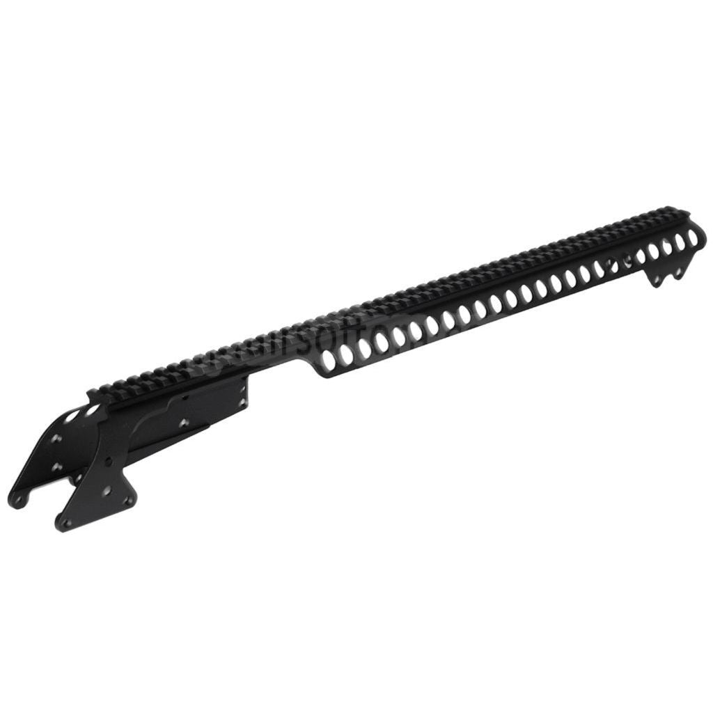 CYMA 537mm アルミトップレールシステム 6シェルキャリアホルダー付き CYMA 東京マルイ M870シリーズ ショットガン エアソフトガン対応 ブラック