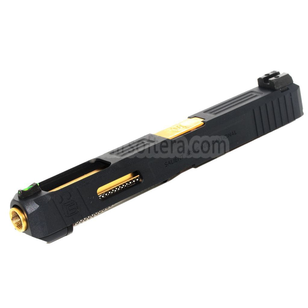 EMGライセンス取得済み SAI™ Tier One コンペティション コンプリートアッパーキット ゴールドバレルスライドセット AW WE EMG BLU G17 G34 GBBピストル対応 ブラック