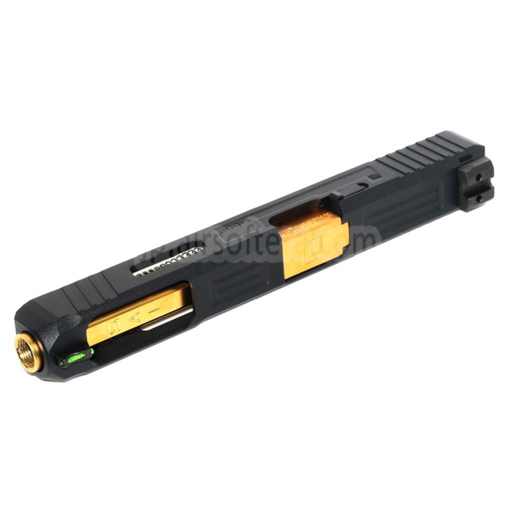 EMGライセンス取得済み SAI™ Tier One コンペティション コンプリートアッパーキット ゴールドバレルスライドセット AW WE EMG BLU G17 G34 GBBピストル対応 ブラック