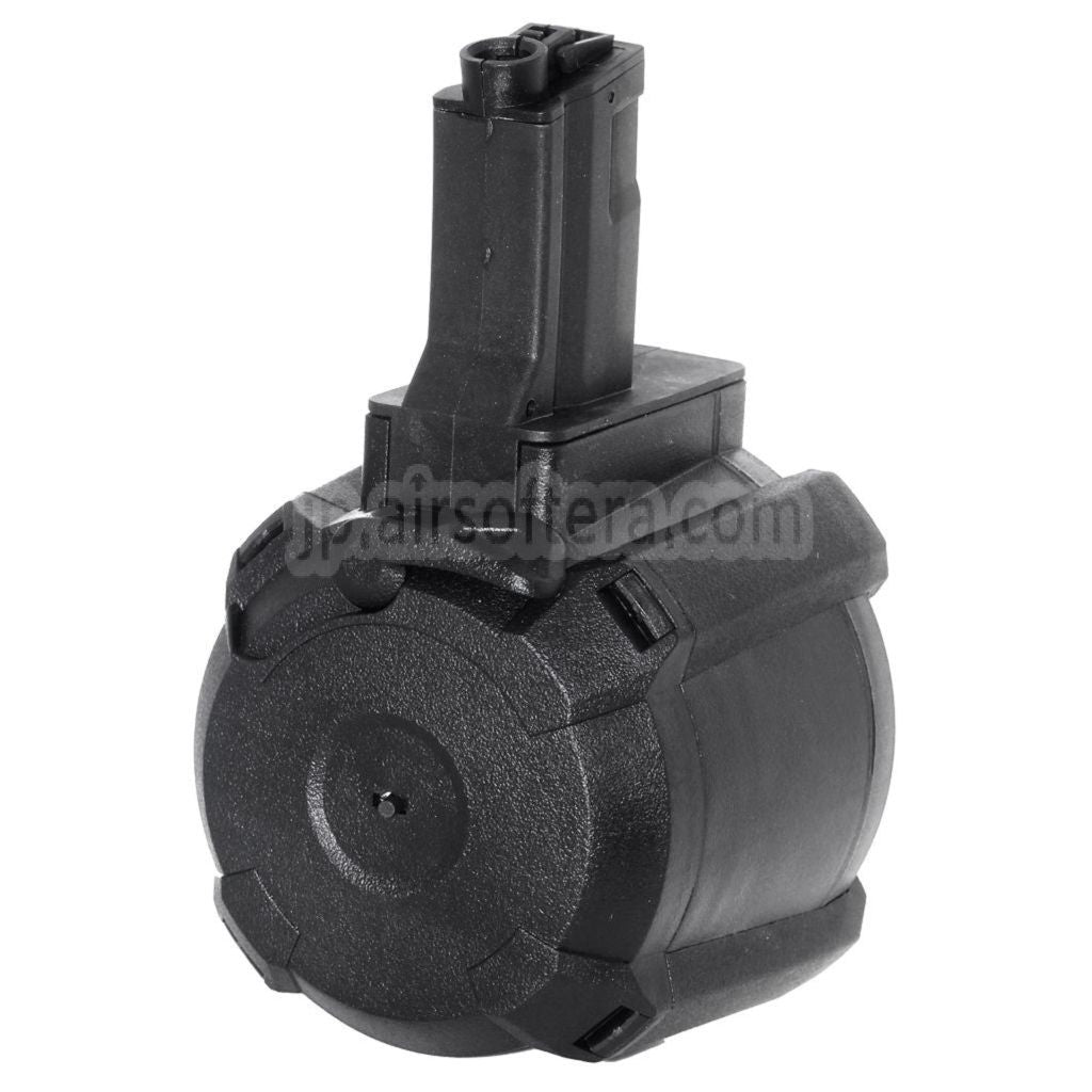 BATTLEAXE 1400発電動ドラムマガジン MP5シリーズAEGライフル対応 エアソフトガン ブラック