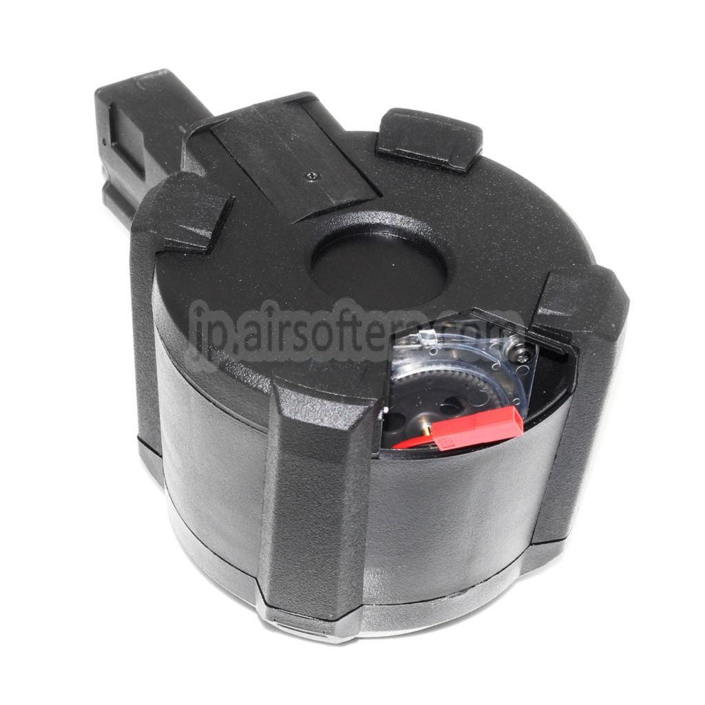 BATTLEAXE 1400発電動ドラムマガジン MP5シリーズAEGライフル対応 エアソフトガン ブラック