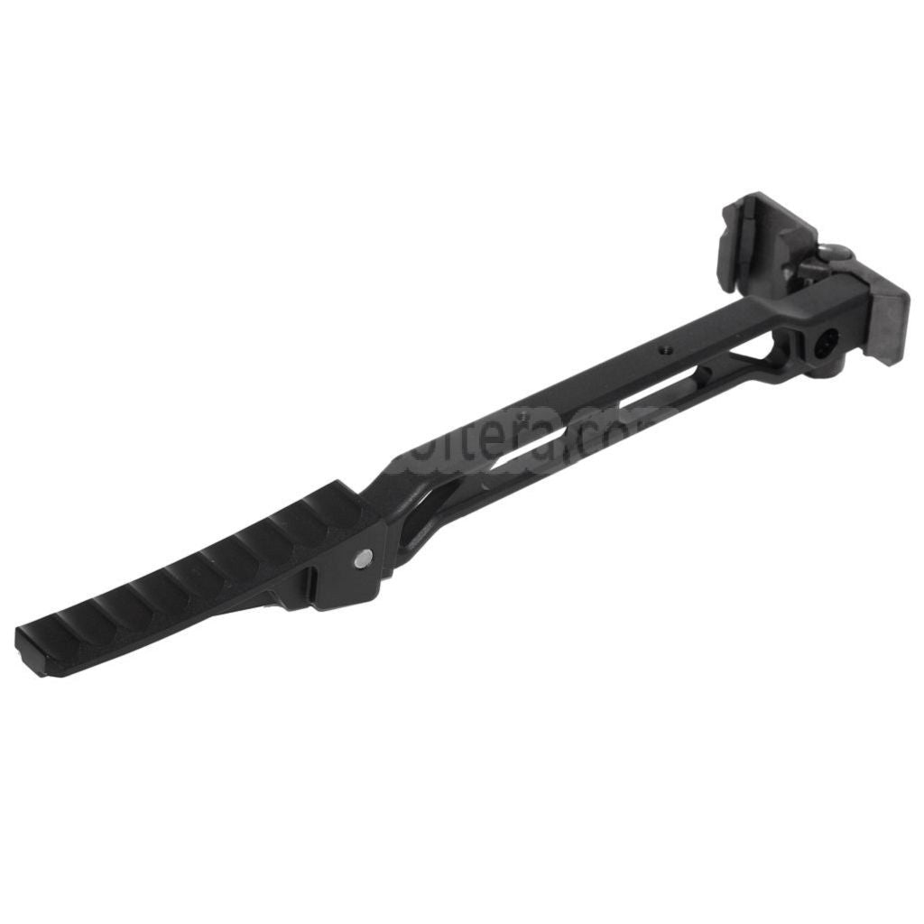 5KU 198mm AB-8Rスタイル 折りたたみ式メカ バットプレートストック付き 1913ピカティニーレールシステムライフルに適合 エアソフトガン ブラック