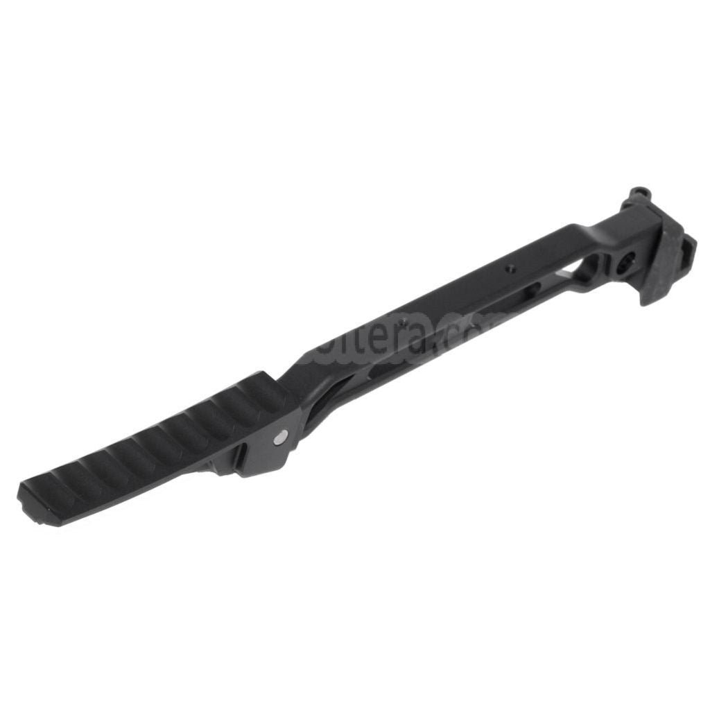 5KU 198mm AB-8Rスタイル 折りたたみ式バットプレートストック付き D-Boys GHK LCT CYMA AKシリーズライフルに適合 エアソフトガン ブラック