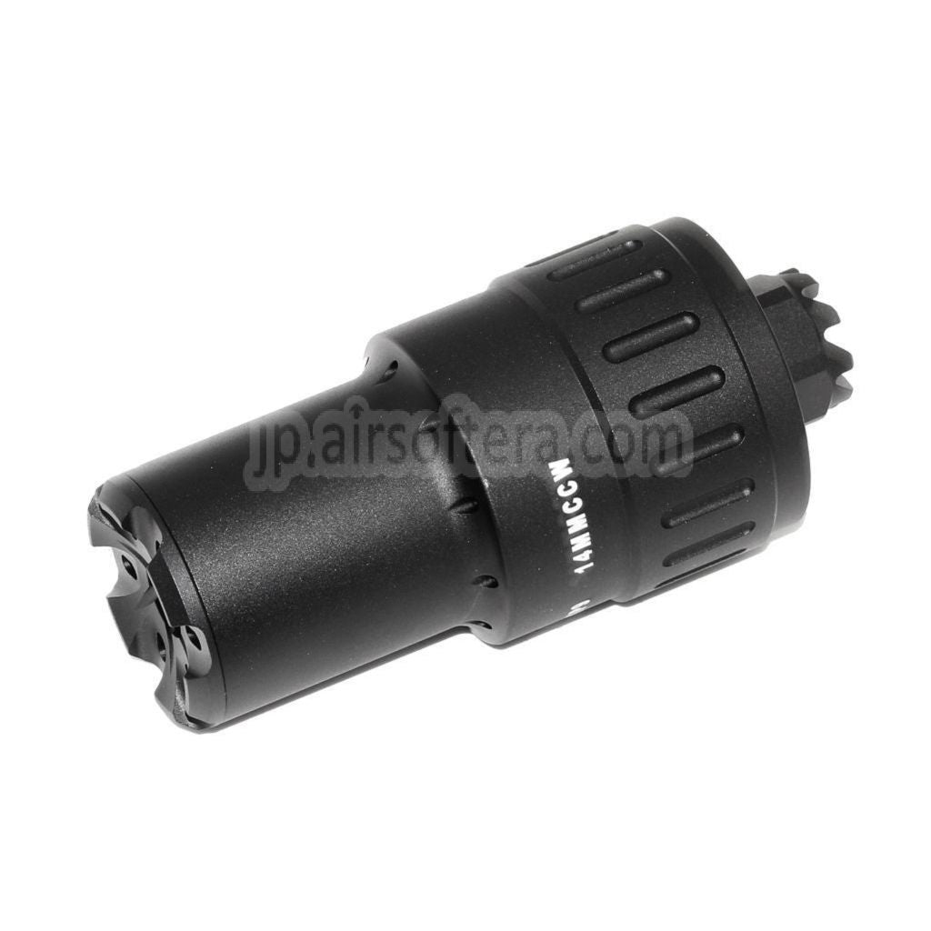 5KU 115mm MPI KP-9 フラッシュハイダー -14mm 反時計回りネジバレルライフルに適合 ブラック
