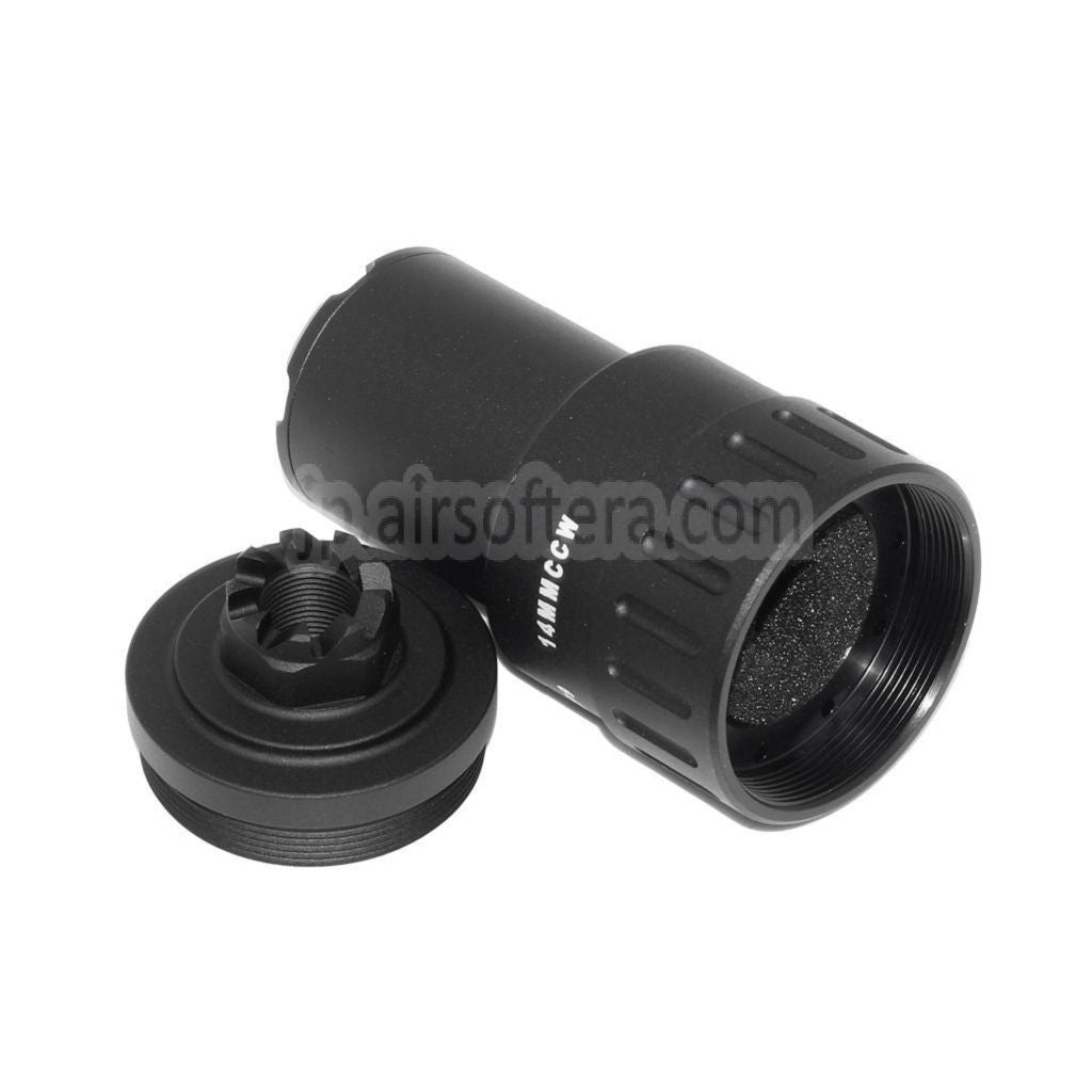 5KU 115mm MPI KP-9 フラッシュハイダー -14mm 反時計回りネジバレルライフルに適合 ブラック